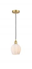  616-1P-SG-G461-6 - Norfolk - 1 Light - 6 inch - Satin Gold - Cord hung - Mini Pendant