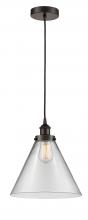  616-1PH-OB-G42-L - Cone - 1 Light - 12 inch - Oil Rubbed Bronze - Cord hung - Mini Pendant