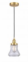  616-1PH-SG-G192 - Bellmont - 1 Light - 6 inch - Satin Gold - Cord hung - Mini Pendant