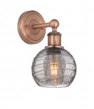  616-1W-AC-G1213-6SM - Athens Deco Swirl - 1 Light - 6 inch - Antique Copper - Sconce