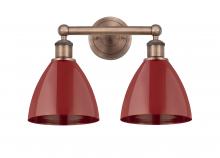  616-2W-AC-MBD-75-RD - Plymouth - 2 Light - 17 inch - Antique Copper - Bath Vanity Light