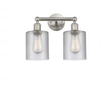  616-2W-SN-G112 - Cobbleskill - 2 Light - 14 inch - Brushed Satin Nickel - Bath Vanity Light