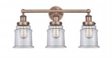  616-3W-AC-G182 - Canton - 3 Light - 24 inch - Antique Copper - Bath Vanity Light