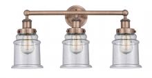  616-3W-AC-G184 - Canton - 3 Light - 24 inch - Antique Copper - Bath Vanity Light