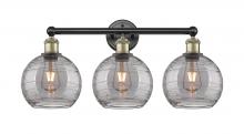  616-3W-BAB-G1213-8SM - Athens Deco Swirl - 3 Light - 26 inch - Black Antique Brass - Bath Vanity Light