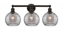  616-3W-OB-G1213-8SM - Athens Deco Swirl - 3 Light - 26 inch - Oil Rubbed Bronze - Bath Vanity Light