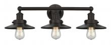  616-3W-OB-M5-OB - Railroad - 3 Light - 26 inch - Oil Rubbed Bronze - Bath Vanity Light