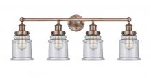  616-4W-AC-G184 - Canton - 4 Light - 33 inch - Antique Copper - Bath Vanity Light