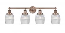  616-4W-AC-G302 - Colton - 4 Light - 33 inch - Antique Copper - Bath Vanity Light