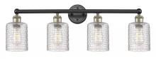  616-4W-BAB-G112C-5CL - Cobbleskill - 4 Light - 32 inch - Black Antique Brass - Bath Vanity Light