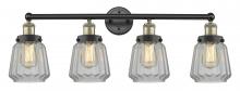  616-4W-BAB-G142 - Chatham - 4 Light - 34 inch - Black Antique Brass - Bath Vanity Light