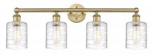  616-4W-BB-G1113 - Cobbleskill - 4 Light - 32 inch - Brushed Brass - Bath Vanity Light