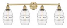  616-4W-BB-G557-6CL - Vaz - 4 Light - 33 inch - Brushed Brass - Bath Vanity Light