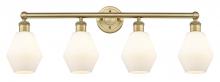  616-4W-BB-G651-6 - Cindyrella - 4 Light - 33 inch - Brushed Brass - Bath Vanity Light