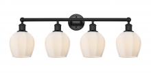  616-4W-BK-G461-6 - Norfolk - 4 Light - 33 inch - Matte Black - Bath Vanity Light