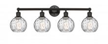  616-4W-OB-G1215-6 - Athens Water Glass - 4 Light - 33 inch - Oil Rubbed Bronze - Bath Vanity Light