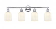  616-4W-PC-G559-5GWH - Bridal Veil - 4 Light - 32 inch - Polished Chrome - Bath Vanity Light