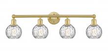 Innovations Lighting 616-4W-SG-G1215-6 - Athens Water Glass - 4 Light - 33 inch - Satin Gold - Bath Vanity Light