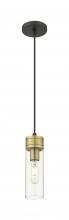  617-1P-BAB-G617-8CL - Boreas - 1 Light - 3 inch - Black Antique Brass - Cord Hung - Mini Pendant