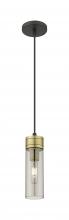  617-1P-BAB-G617-8SM - Boreas - 1 Light - 3 inch - Black Antique Brass - Cord Hung - Mini Pendant