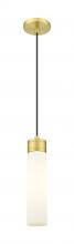  617-1P-SG-G617-11WH - Boreas - 1 Light - 3 inch - Satin Gold - Cord Hung - Mini Pendant