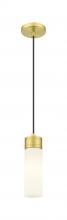  617-1P-SG-G617-8SWH - Boreas - 1 Light - 3 inch - Satin Gold - Cord Hung - Mini Pendant