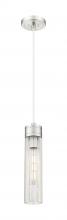  617-1P-SN-G617-11SCL - Boreas - 1 Light - 3 inch - Satin Nickel - Cord Hung - Mini Pendant