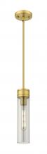  617-1S-BB-G617-11SM - Boreas - 1 Light - 3 inch - Brushed Brass - Stem Hung - Mini Pendant