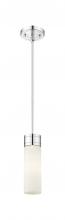  617-1S-PC-G617-8SWH - Boreas - 1 Light - 3 inch - Polished Chrome - Stem Hung - Mini Pendant