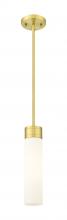  617-1S-SG-G617-11WH - Boreas - 1 Light - 3 inch - Satin Gold - Stem Hung - Mini Pendant