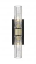  617-2W-BAB-G617-8SCL - Boreas - 2 Light - 18 inch - Black Antique Brass - Bath Vanity Light