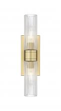  617-2W-BB-G617-8SCL - Boreas - 2 Light - 18 inch - Brushed Brass - Bath Vanity Light