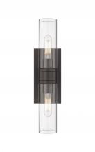  617-2W-OB-G617-8CL - Boreas - 2 Light - 18 inch - Oil Rubbed Bronze - Bath Vanity Light