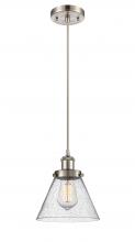  916-1P-SN-G44-LED - Cone - 1 Light - 8 inch - Brushed Satin Nickel - Cord hung - Mini Pendant