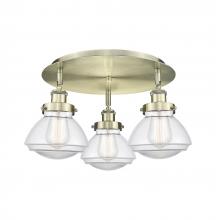 Innovations Lighting 916-3C-AB-G322 - Olean - 3 Light - 19 inch - Antique Brass - Flush Mount