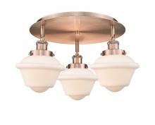  916-3C-AC-G531 - Oxford - 3 Light - 19 inch - Antique Copper - Flush Mount