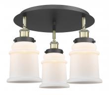  916-3C-BAB-G181 - Canton - 3 Light - 18 inch - Black Antique Brass - Flush Mount