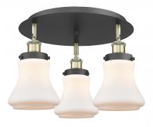  916-3C-BAB-G191 - Bellmont - 3 Light - 18 inch - Black Antique Brass - Flush Mount