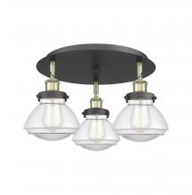 Innovations Lighting 916-3C-BAB-G322 - Olean - 3 Light - 19 inch - Black Antique Brass - Flush Mount