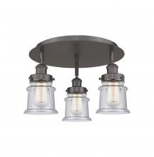  916-3C-OB-G184S - Canton - 3 Light - 17 inch - Oil Rubbed Bronze - Flush Mount