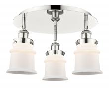  916-3C-PN-G181S - Canton - 3 Light - 17 inch - Polished Nickel - Flush Mount