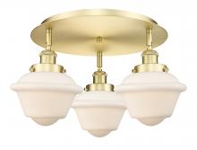  916-3C-SG-G531 - Oxford - 3 Light - 19 inch - Satin Gold - Flush Mount