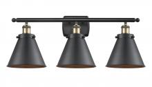  916-3W-BAB-M13-BK - Appalachian - 3 Light - 26 inch - Black Antique Brass - Bath Vanity Light