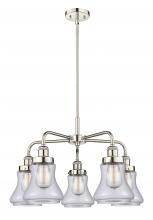  916-5CR-PN-G192 - Bellmont - 5 Light - 25 inch - Polished Nickel - Chandelier