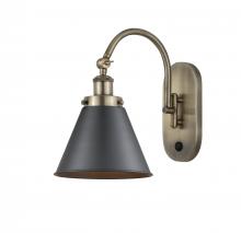  918-1W-AB-M13-BK - Appalachian - 1 Light - 8 inch - Antique Brass - Sconce