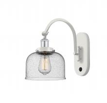  918-1W-WPC-G74 - Bell - 1 Light - 8 inch - White Polished Chrome - Sconce