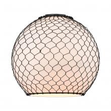  G121-10CBK - Large Farmhouse Chicken Wire Glass