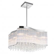  5320P20C-S - Elsa 10 Light Drum Shade Chandelier With Chrome Finish