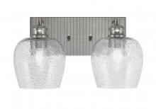  1162-BN-4812 - Edge 2 Light Bath Bar, Brushed Nickel Finish, 6" Smoke Bubble Glass