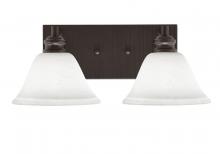  1162-ES-311 - Edge 2 Light Bath Bar, Espresso Finish, 7" White Muslin Glass